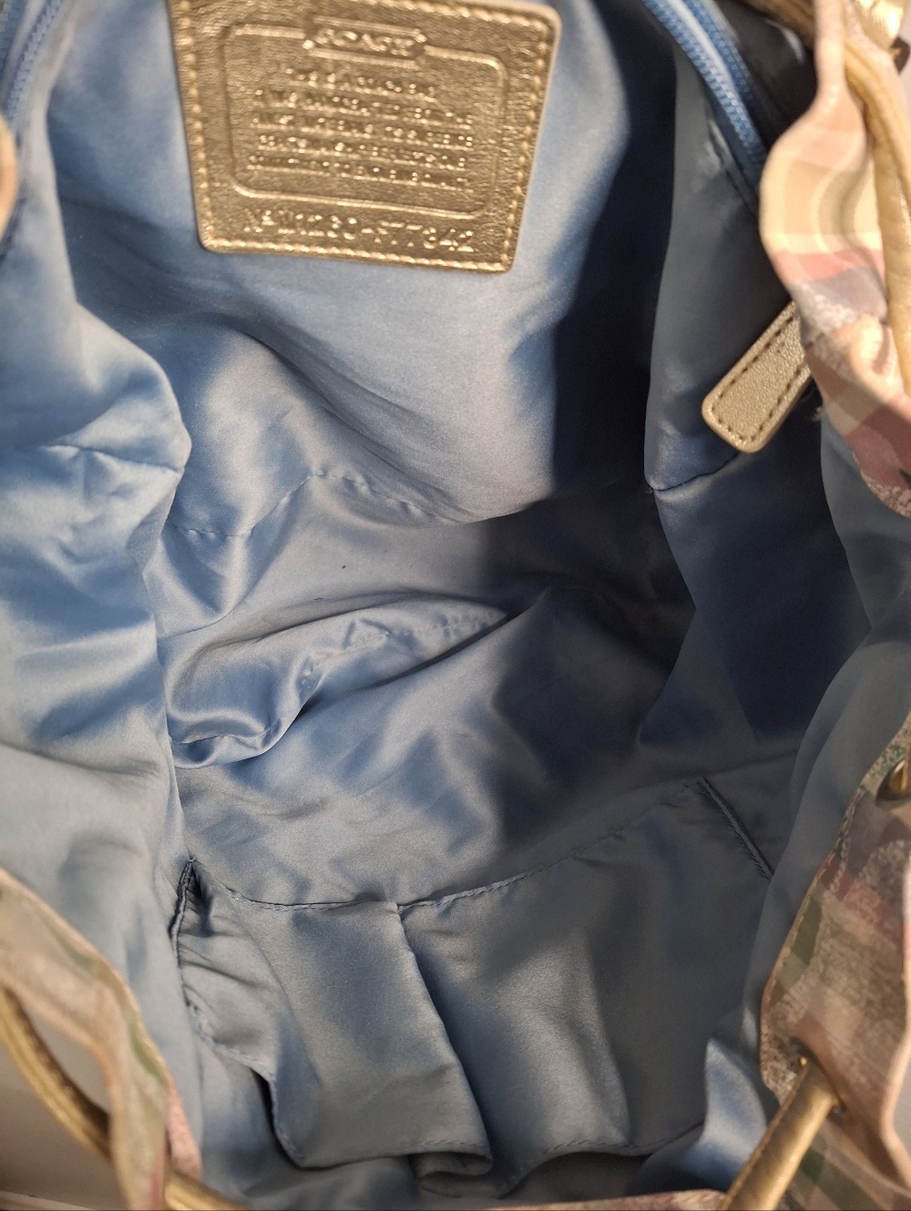 Coach Daisy Madras Packable Backpack 77342 EUC - Picture 6 of 7